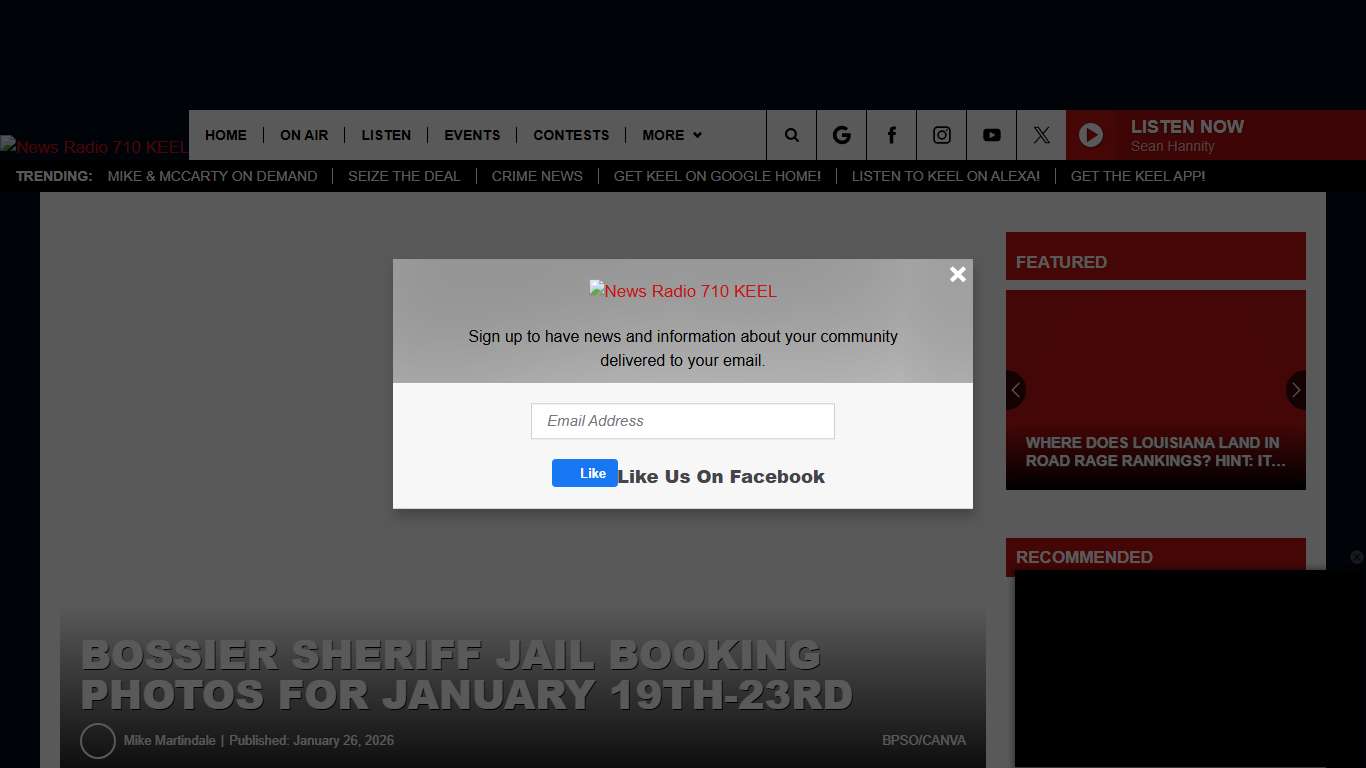 Recent Bossier Parish Arrests Include Serious Criminal Charges